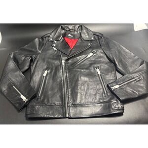 The Kooples‎ Men's Cow Leather Biker's Jacket Black Size Small MSRP $995